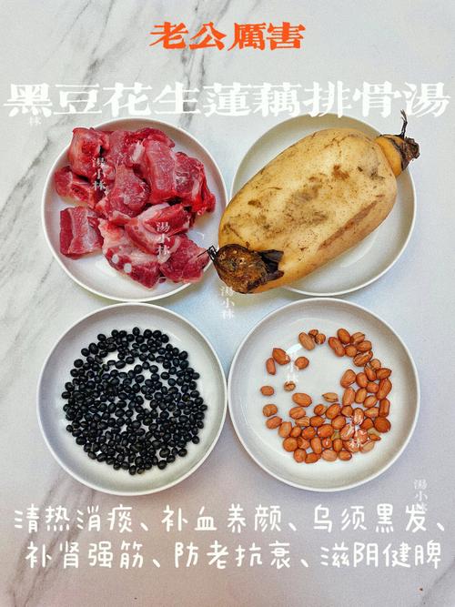 莲藕红枣黑豆排骨汤的做法